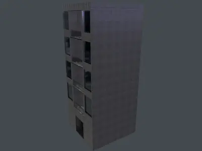 Building tall Low-poly 3D model buy