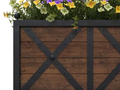 Pergola with flowers 3D model