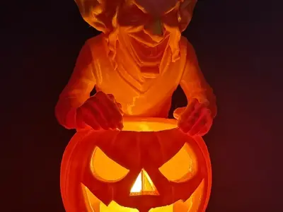 Goblin Jack O Lantern Lamp STL 3D print model