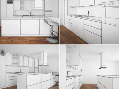 Kitchen Furniture XIV 3D model