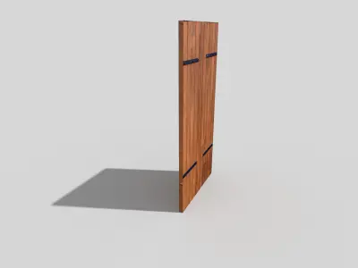 low poly door wooden Low-poly 3D model buy