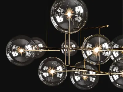 Chandelier Gallotti and Radice Bolle horizontal big 3D model