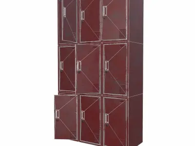 Locker Office - 02 Low-poly 3D model