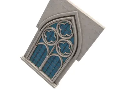 Gothic Window 3D model 12