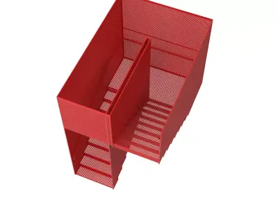 Hanging Red Staircase Low-poly 3D model
