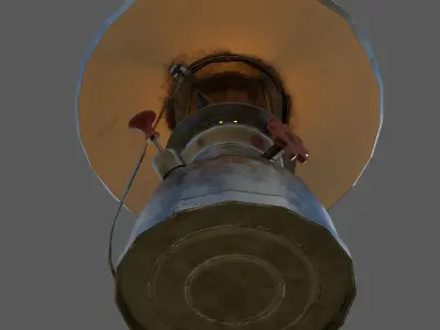 Low Poly Petromax Lantern Low-poly 3D model