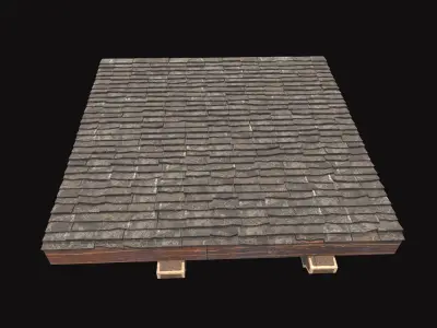 Medieval Roof V12 Low-poly 3D model