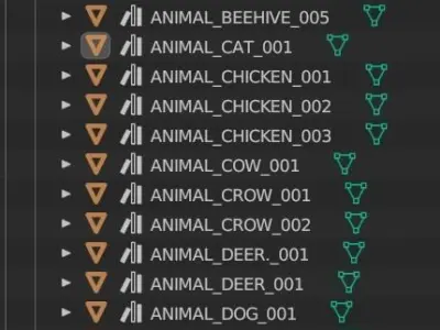 Village Asset Packa Low-poly 3D model