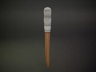 Medieval Style Torch Low-poly 3D model