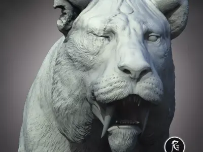 Dravaku The Elder Smilodon  Sage of the Ice and Flame 3D print model