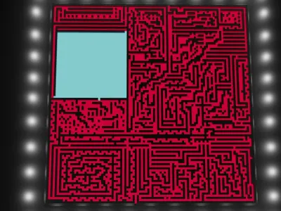 Maze of Blue Door Low-poly 3D model