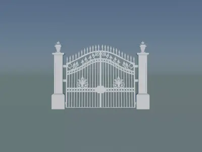 Medieval Castle Gate 3D print model
