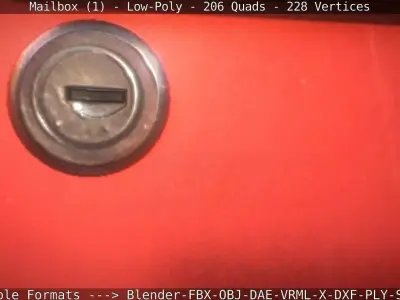 Mailbox 1 -  Low-Poly-Verion Low-poly 3D model