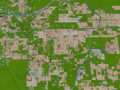 Maricopa City 3d model Low-poly 3D model