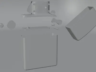 Zippo Low-poly 3D model