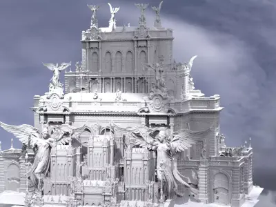 Cyberpunk Victorian street 4  3D model