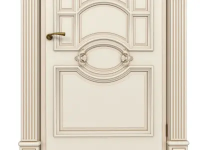 Door classic 01 3D model