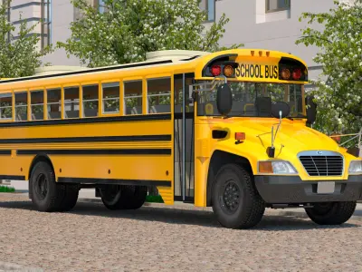  American Yellow School Bus 