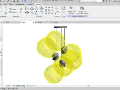 3D Lighting - chandelier modern  3D model