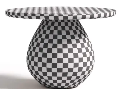 Merla Wood Bunching Table 3D model