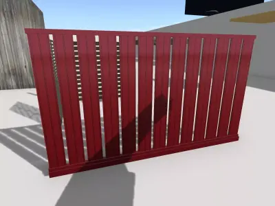 Wall Panel Divider with slots Free low-poly 3D model