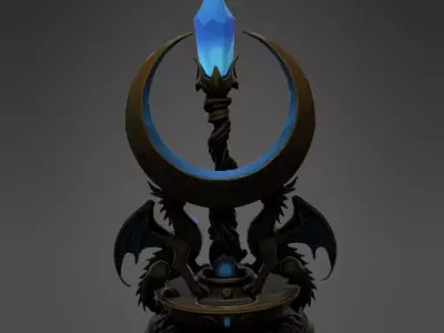 Twin Dragon Crystal 3D model