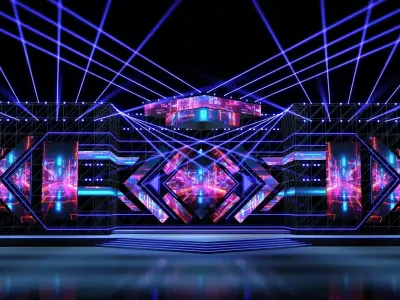 Music Festival Stage 02 Design 3D model