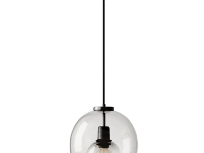 Hand-Blown Glass Dome Hanging Lamp 3D model