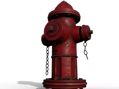 Fire Hydrant Low-poly 3D model