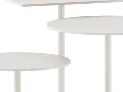 Muuto Still Cafe Table Set Clean lines 3D model