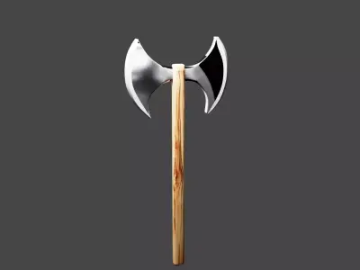 DOUBLE SIDE AXE Low-poly 3D model