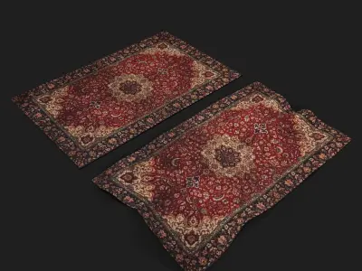 Persian Carpet Design One  Low-poly 3D model