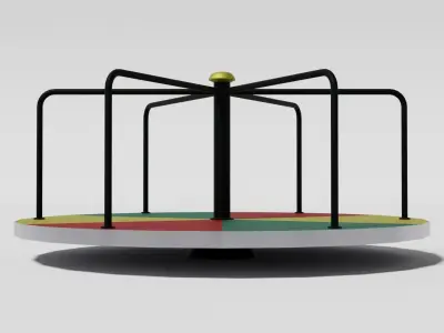 Playground Merry-Go-Rounds Low-poly 3D model