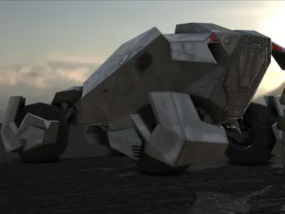 PHANTOM a scfi-fi APC Low-poly 3D model