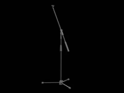 Microphone Stand Low-poly 3D model