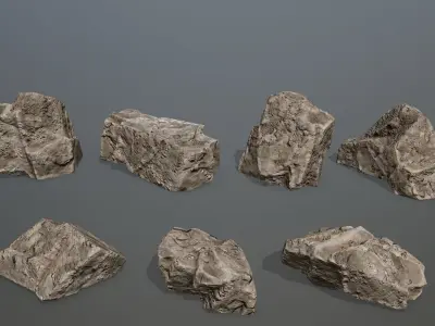 Rock Set 14 Low-poly 3D model