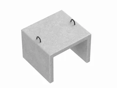 Industrial Concrete Block 3D model