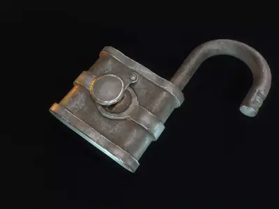 Old Padlock 2  Low-poly 3D model