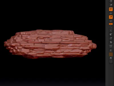 Layered Rock Zbrush 3D model