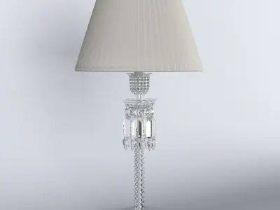 TORCH LAMP WHITE LAMPSHADE 3D model