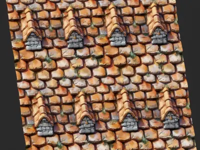 Stylized Roof Seamless Texture Texture