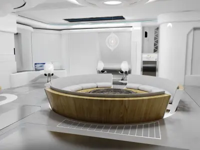 Modular SCI-FI Interior Serie B Rest Room 3D model