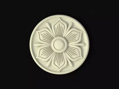 rosette flower 3D model 21