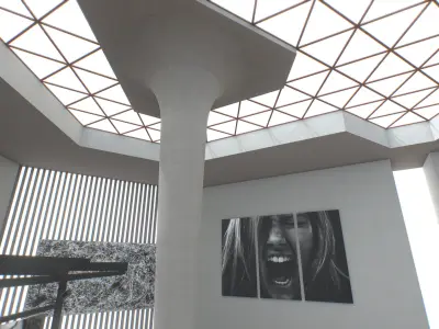 G0021 VR Virtual Reality Art gallery Cry Low-poly 3D model