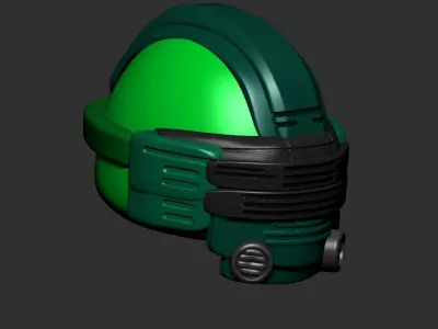helmet high poly sculpt 3d printable  3D model 96