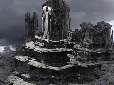  Civilization Ship architecture 4 designs 3D model