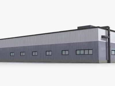 Factory x23 Low-poly 3D model