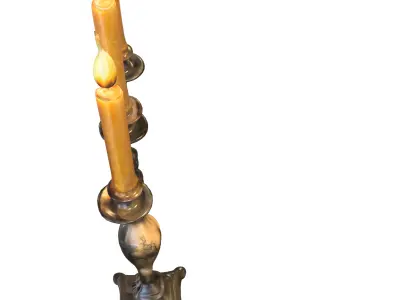 Gothic Lady Candelabra 3D model
