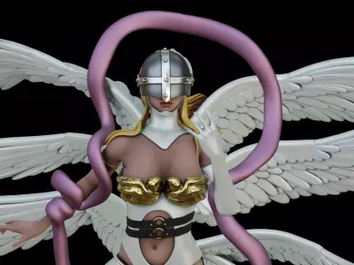 Digimon ANGEWOMON - 1TO10 STL FILE 3D PRINT MODEL 3D print model