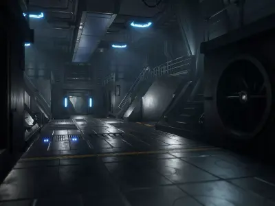 Scifi Asset Pack number 11 Low-poly 3D model